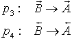 p3: B -> A  p4:B' -> A'